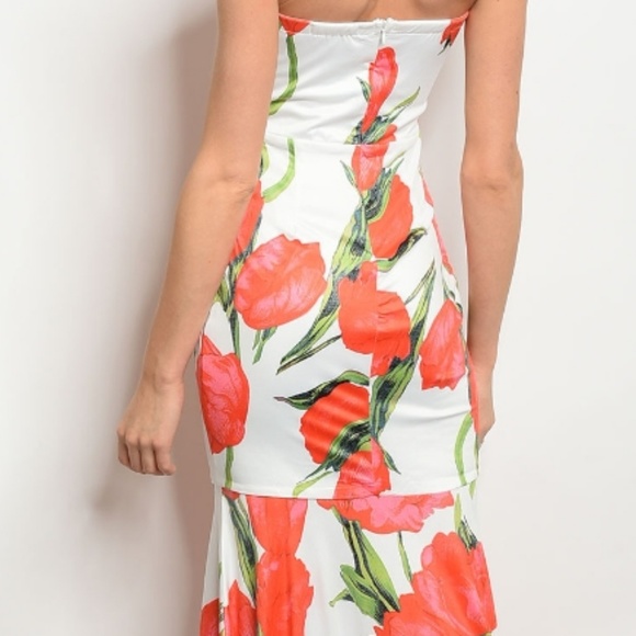 Strapless Floral Maxi Dress - Picture 6 of 6